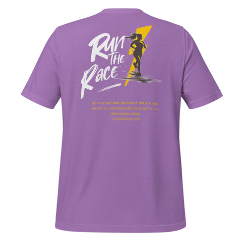 Run the Race - Women (Back) Christian Bible Verse T-Shirt